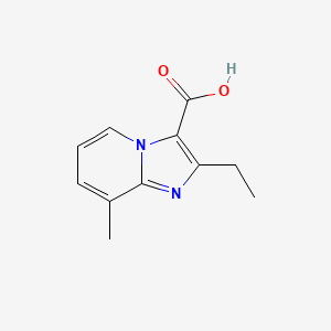 molecular formula C11H12N2O2 B2440092 2-乙基-8-甲基咪唑并[1,2-a]吡啶-3-羧酸 CAS No. 1216240-08-2