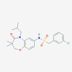 1-(3-chlorophenyl)-N-(5-isobutyl-3,3-dimethyl-4-oxo-2,3,4,5-tetrahydrobenzo[b][1,4]oxazepin-7-yl)methanesulfonamide