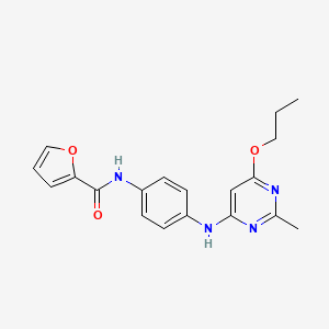 N-(4-((2-methyl-6-propoxypyrimidin-4-yl)amino)phenyl)furan-2-carboxamide