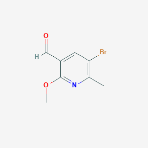 molecular formula C8H8BrNO2 B2440097 5-溴-2-甲氧基-6-甲基吡啶-3-甲醛 CAS No. 1783653-50-8