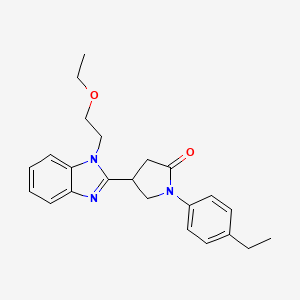 4-[1-(2-ethoxyethyl)-1H-1,3-benzodiazol-2-yl]-1-(4-ethylphenyl)pyrrolidin-2-one