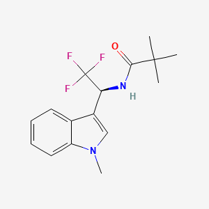 2,2-Dimethyl-N-[(1S)-2,2,2-trifluoro-1-(1-methyl-1H-indol-3-yl)ethyl]propanamide