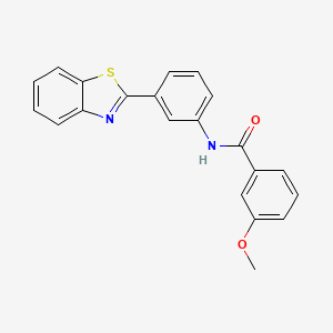 molecular formula C21H16N2O2S B2440108 N-[3-(1,3-benzothiazol-2-yl)phenyl]-3-methoxybenzamide CAS No. 313535-66-9