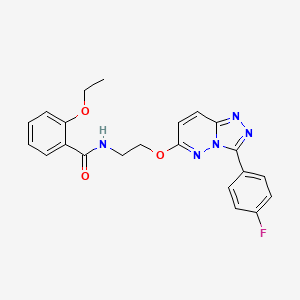 molecular formula C22H20FN5O3 B2440109 2-乙氧基-N-(2-((3-(4-氟苯基)-[1,2,4]三唑并[4,3-b]吡啶-6-基氧基)乙基)苯甲酰胺 CAS No. 1021124-95-7