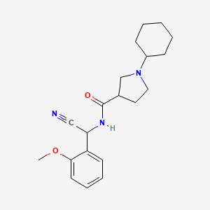 molecular formula C20H27N3O2 B2440111 N-[cyano(2-methoxyphenyl)methyl]-1-cyclohexylpyrrolidine-3-carboxamide CAS No. 1394730-77-8