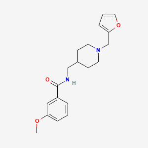 molecular formula C19H24N2O3 B2440112 N-((1-(furan-2-ylmethyl)piperidin-4-yl)methyl)-3-methoxybenzamide CAS No. 953915-98-5