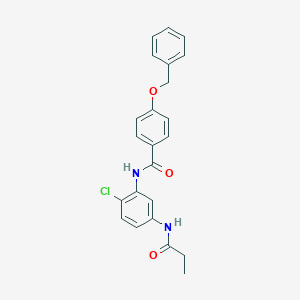 molecular formula C23H21ClN2O3 B244012 4-(benzyloxy)-N-[2-chloro-5-(propionylamino)phenyl]benzamide 
