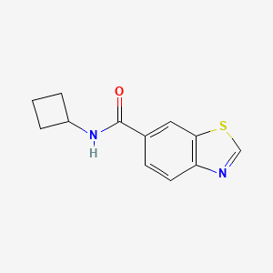 molecular formula C12H12N2OS B2440126 N-cyclobutyl-1,3-benzothiazole-6-carboxamide CAS No. 2195938-98-6