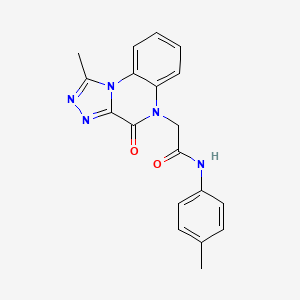 molecular formula C19H17N5O2 B2440130 2-(1-methyl-4-oxo-[1,2,4]triazolo[4,3-a]quinoxalin-5(4H)-yl)-N-(p-tolyl)acetamide CAS No. 1358274-94-8