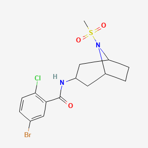 5-bromo-2-chloro-N-(8-(methylsulfonyl)-8-azabicyclo[3.2.1]octan-3-yl)benzamide