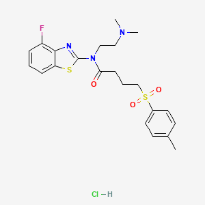 N-(2-(dimethylamino)ethyl)-N-(4-fluorobenzo[d]thiazol-2-yl)-4-tosylbutanamide hydrochloride