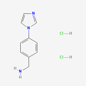 molecular formula C10H13Cl2N3 B2440149 (4-(1H-咪唑-1-基)苯基)甲胺二盐酸盐 CAS No. 1431966-12-9