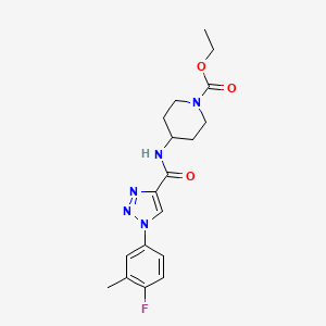 ethyl 4-({[1-(4-fluoro-3-methylphenyl)-1H-1,2,3-triazol-4-yl]carbonyl}amino)piperidine-1-carboxylate