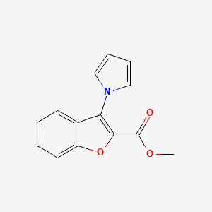 molecular formula C14H11NO3 B2440153 methyl 3-(1H-pyrrol-1-yl)-1-benzofuran-2-carboxylate CAS No. 57805-87-5