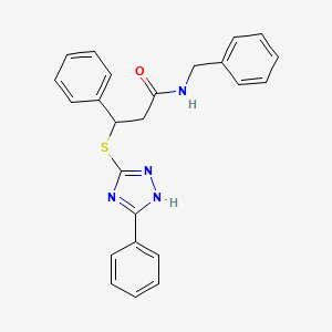 N-benzyl-3-phenyl-3-((5-phenyl-4H-1,2,4-triazol-3-yl)thio)propanamide