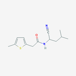 molecular formula C13H18N2OS B2440165 N-(1-cyano-3-methylbutyl)-2-(5-methylthiophen-2-yl)acetamide CAS No. 1311733-46-6