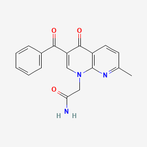 molecular formula C18H15N3O3 B2440170 2-(3-benzoyl-7-methyl-4-oxo-1,8-naphthyridin-1(4H)-yl)acetamide CAS No. 932483-28-8
