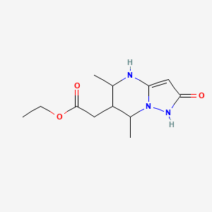 Ethyl 2-(5,7-dimethyl-2-oxo-4,5,6,7-tetrahydro-1H-pyrazolo[1,5-a]pyrimidin-6-yl)acetate