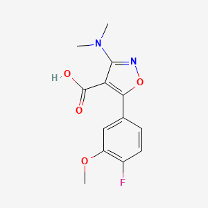 3-(Dimethylamino)-5-(4-fluoro-3-methoxyphenyl)isoxazole-4-carboxylic acid