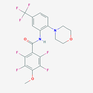 molecular formula C19H15F7N2O3 B244018 2,3,5,6-tetrafluoro-4-methoxy-N-[2-(4-morpholinyl)-5-(trifluoromethyl)phenyl]benzamide 