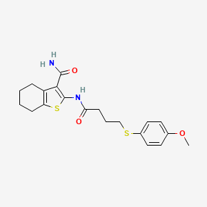 2-(4-((4-Methoxyphenyl)thio)butanamido)-4,5,6,7-tetrahydrobenzo[b]thiophene-3-carboxamide