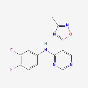 N-(3,4-difluorophenyl)-5-(3-methyl-1,2,4-oxadiazol-5-yl)pyrimidin-4-amine