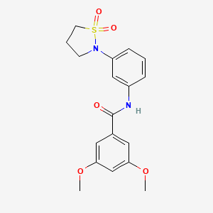 N-(3-(1,1-dioxidoisothiazolidin-2-yl)phenyl)-3,5-dimethoxybenzamide