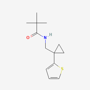 2,2-dimethyl-N-{[1-(thiophen-2-yl)cyclopropyl]methyl}propanamide