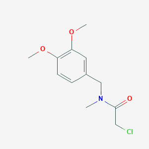 molecular formula C12H16ClNO3 B2440197 2-chloro-N-[(3,4-dimethoxyphenyl)methyl]-N-methylacetamide CAS No. 851169-43-2