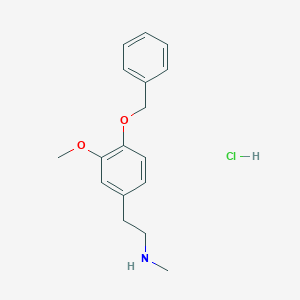 molecular formula C17H22ClNO2 B024402 4-苄氧基-3-甲氧基-N-甲基苯乙胺盐酸盐 CAS No. 35266-64-9