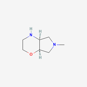 molecular formula C7H14N2O B2440203 顺-6-甲基-3,4,4a,5,7,7a-六氢-2H-吡咯并[3,4-b][1,4]恶嗪 CAS No. 2245360-59-0