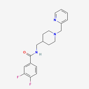 molecular formula C19H21F2N3O B2440208 3,4-difluoro-N-((1-(pyridin-2-ylmethyl)piperidin-4-yl)methyl)benzamide CAS No. 954047-58-6
