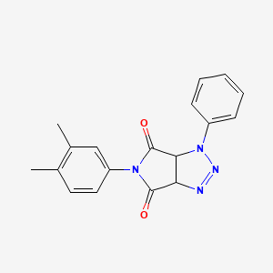 molecular formula C18H16N4O2 B2440212 5-(3,4-二甲基苯基)-1-苯基-1,6a-二氢吡咯并[3,4-d][1,2,3]三唑-4,6(3aH,5H)-二酮 CAS No. 1189423-74-2