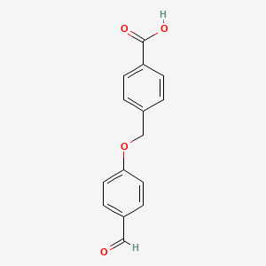 molecular formula C15H12O4 B2440216 4-[(4-Formylphenoxy)methyl]benzoic acid CAS No. 428468-34-2
