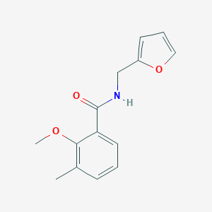 molecular formula C14H15NO3 B244022 N-(furan-2-ylmethyl)-2-methoxy-3-methylbenzamide 