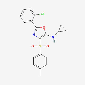 2-(2-chlorophenyl)-N-cyclopropyl-4-[(4-methylphenyl)sulfonyl]-1,3-oxazol-5-amine