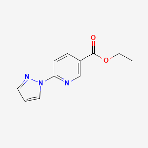 molecular formula C11H11N3O2 B2440223 ethyl 6-(1H-pyrazol-1-yl)pyridine-3-carboxylate CAS No. 1428929-49-0