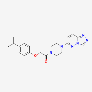 molecular formula C20H24N6O2 B2440227 1-(4-([1,2,4]三唑并[4,3-b]哒嗪-6-基)哌嗪-1-基)-2-(4-异丙苯氧基)乙酮 CAS No. 1060204-74-1