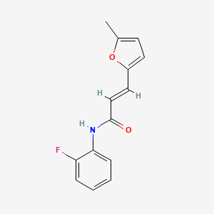 molecular formula C14H12FNO2 B2440229 (E)-N-(2-氟苯基)-3-(5-甲基呋喃-2-基)丙烯酰胺 CAS No. 545342-14-1