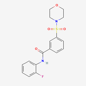 molecular formula C17H17FN2O4S B2440233 N-(2-fluorophenyl)-3-(morpholine-4-sulfonyl)benzamide CAS No. 875524-76-8