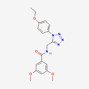 molecular formula C19H21N5O4 B2440236 N-((1-(4-ethoxyphenyl)-1H-tetrazol-5-yl)methyl)-3,5-dimethoxybenzamide CAS No. 1005303-20-7