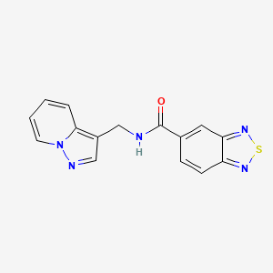 molecular formula C15H11N5OS B2440243 N-(pirazolo[1,5-a]piridin-3-ilmetil)benzo[c][1,2,5]tiadiazol-5-carboxamida CAS No. 1396808-33-5