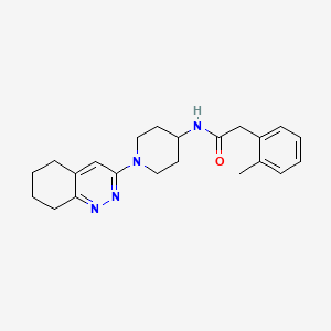 molecular formula C22H28N4O B2440244 N-(1-(5,6,7,8-tetrahydrocinnolin-3-yl)piperidin-4-yl)-2-(o-tolyl)acetamide CAS No. 2034320-27-7