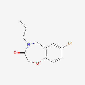 molecular formula C12H14BrNO2 B2440253 7-bromo-4-propyl-4,5-dihydro-1,4-benzoxazepin-3(2H)-one CAS No. 1326910-24-0