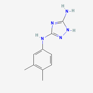 molecular formula C10H13N5 B2440261 N5-(3,4-二甲基苯基)-1H-1,2,4-三唑-3,5-二胺 CAS No. 885267-43-6