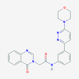 molecular formula C24H22N6O3 B2440262 N-(3-(6-morpholinopyridazin-3-yl)phenyl)-2-(4-oxoquinazolin-3(4H)-yl)acetamide CAS No. 1207040-96-7