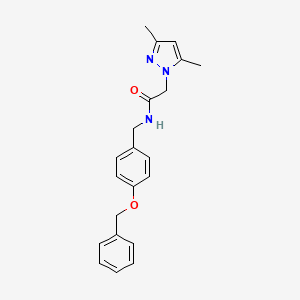 N-(4-(benzyloxy)benzyl)-2-(3,5-dimethyl-1H-pyrazol-1-yl)acetamide