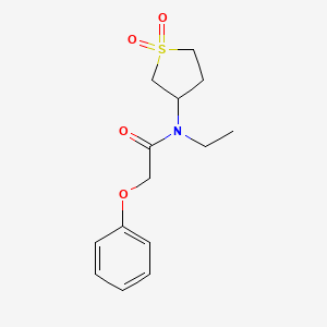 molecular formula C14H19NO4S B2440267 N-(1,1-二氧代-1lambda6-硫杂环己烷-3-基)-N-乙基-2-苯氧基乙酰胺 CAS No. 898425-64-4