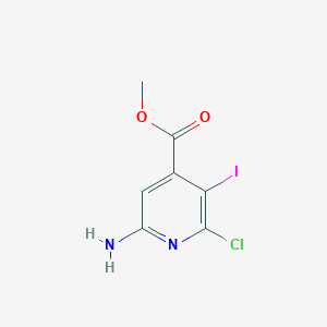 molecular formula C7H6ClIN2O2 B2440268 Methyl 6-amino-2-chloro-3-iodoisonicotinate CAS No. 1555848-65-1