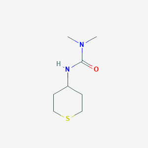 molecular formula C8H16N2OS B2440274 1,1-Dimethyl-3-(thian-4-yl)urea CAS No. 1596902-81-6